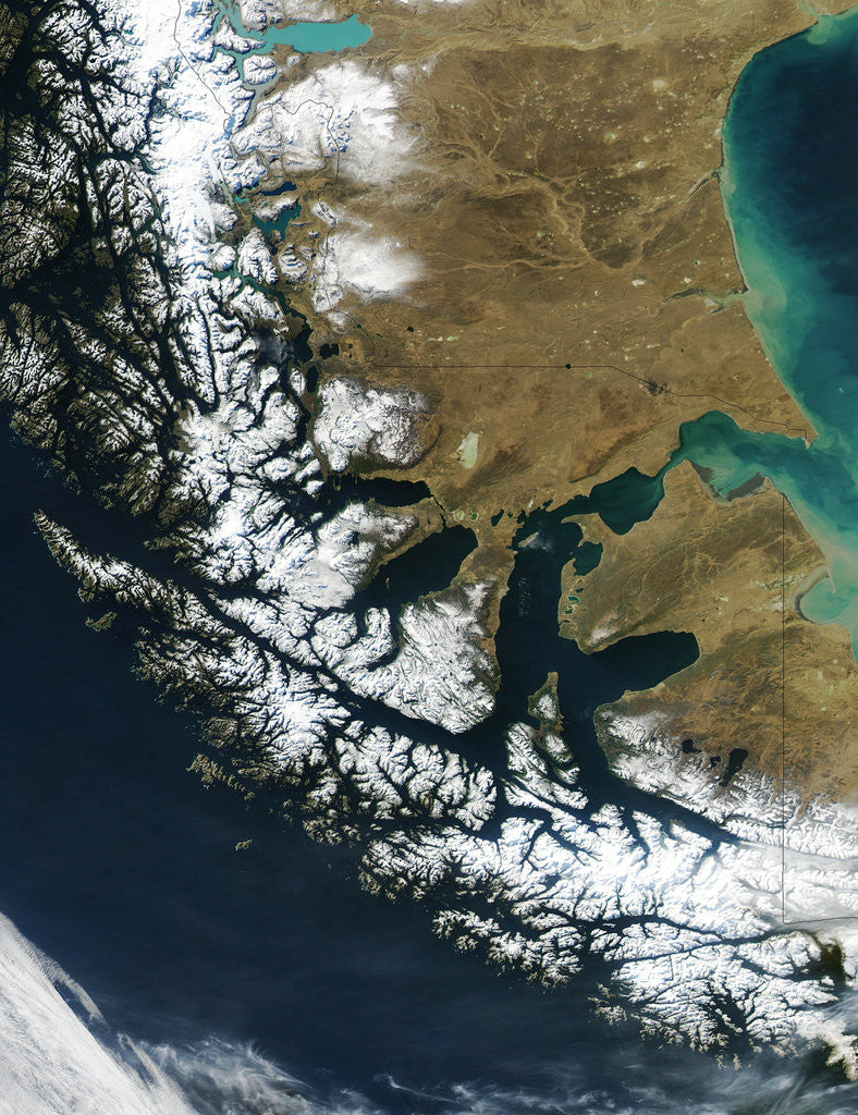 Detail of Strait of Magellan on Southern Tip of South America by Anonymous