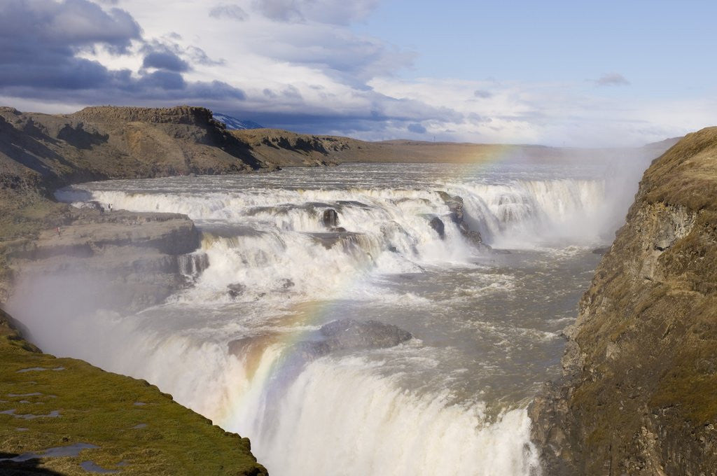 Detail of Rainbow Over Gullfoss Waterfall by Anonymous