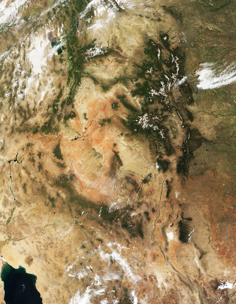 Detail of Colorado Plateau and Four Corners Area in the American Southwest by Corbis