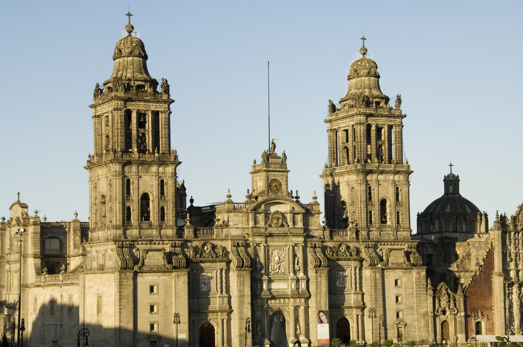 Detail of Metropolitan Cathedral, Zocalo, Centro Historico, Mexico City, Mexico, North America by Anonymous
