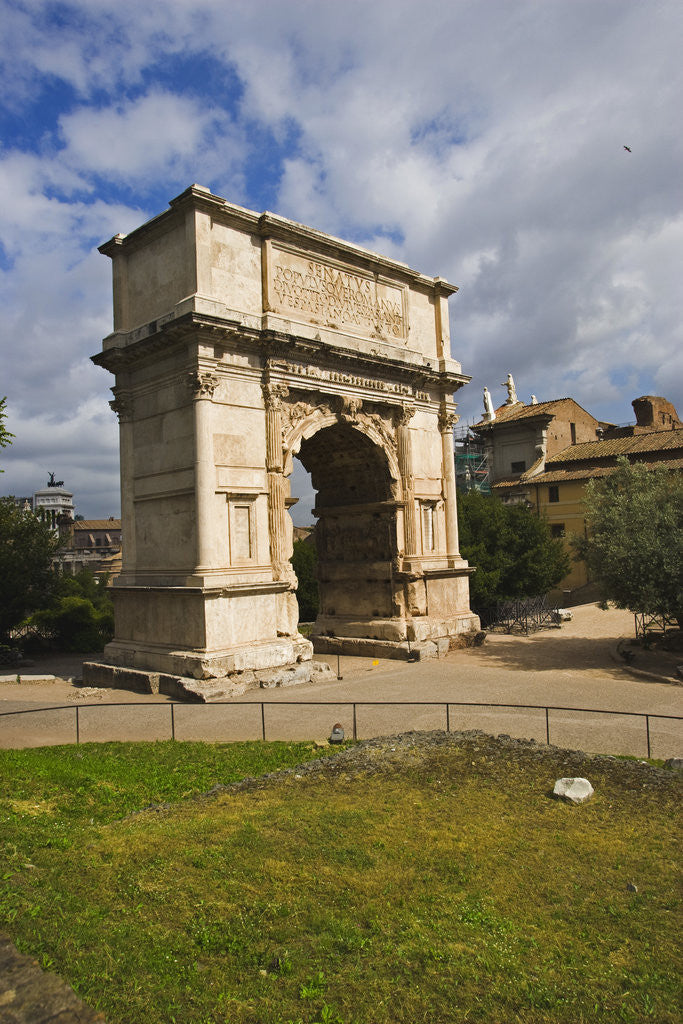 Detail of Arch of Titus by Corbis