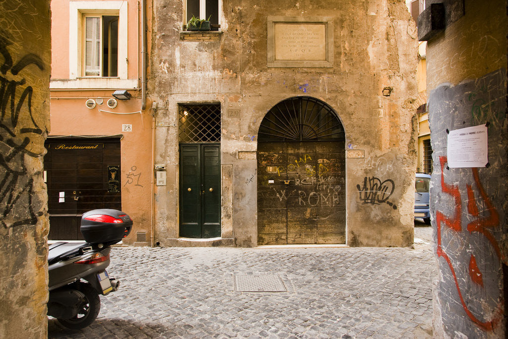 Detail of Cappellari Street near Campo dei Fiori. by Anonymous