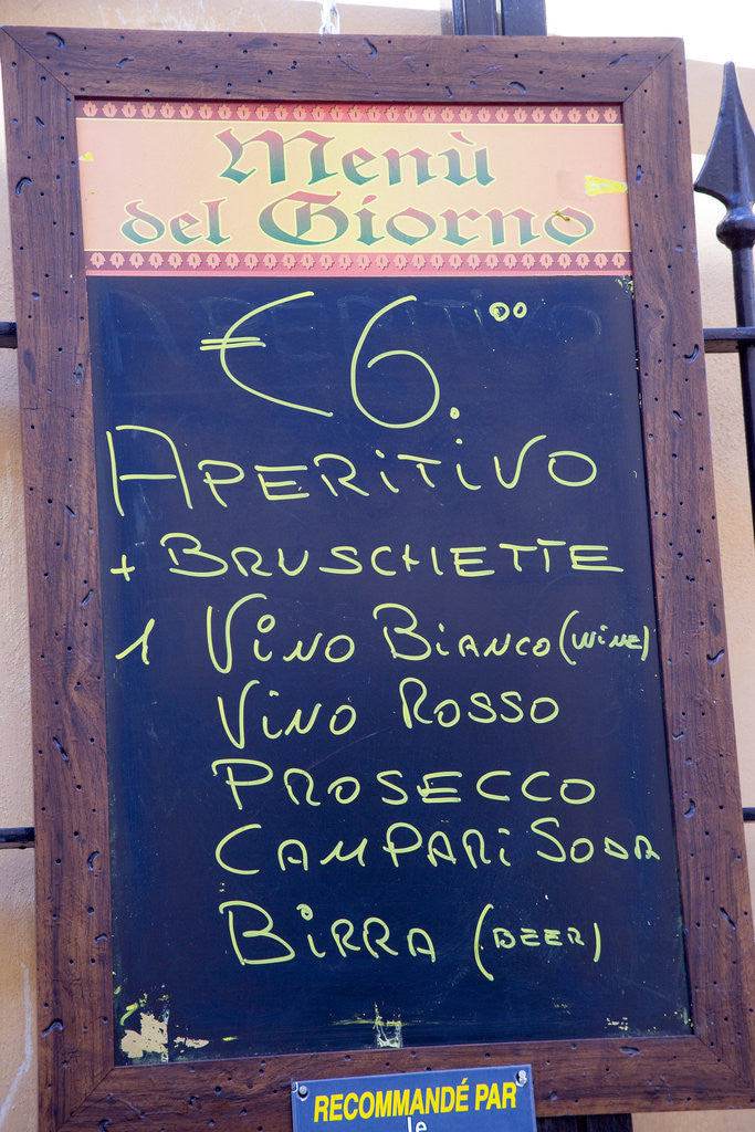 Detail of Restaurant Sign in Rome by Anonymous
