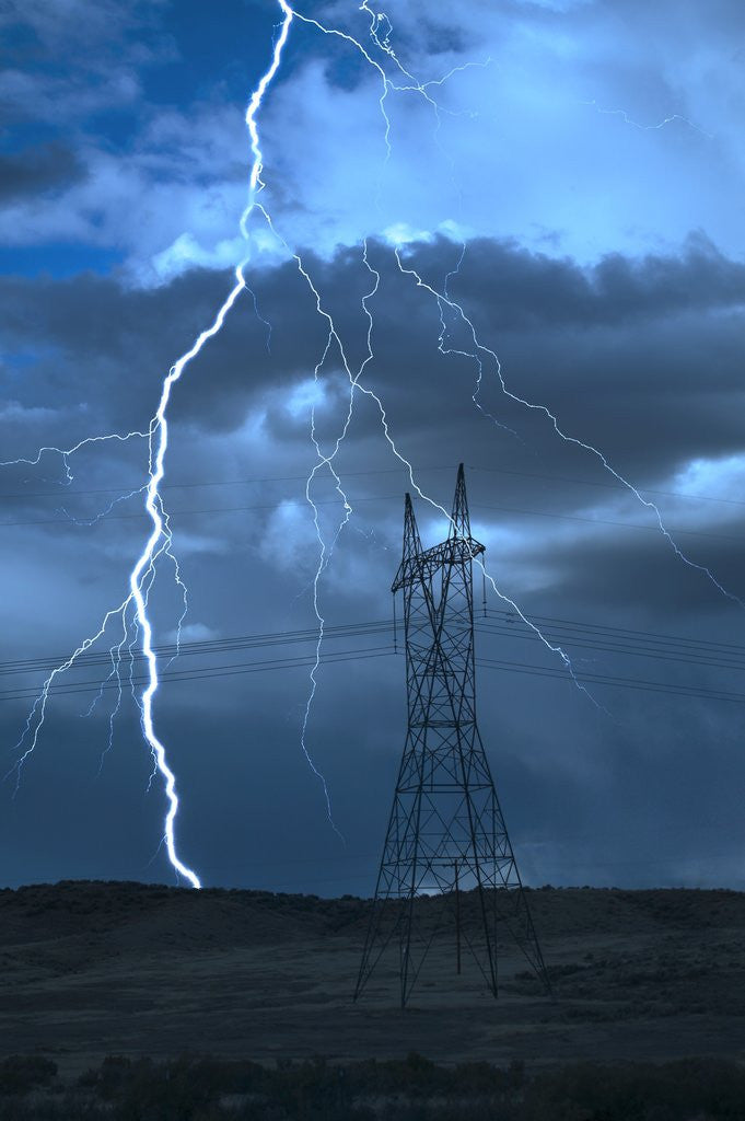 Detail of Lightning Striking by Anonymous