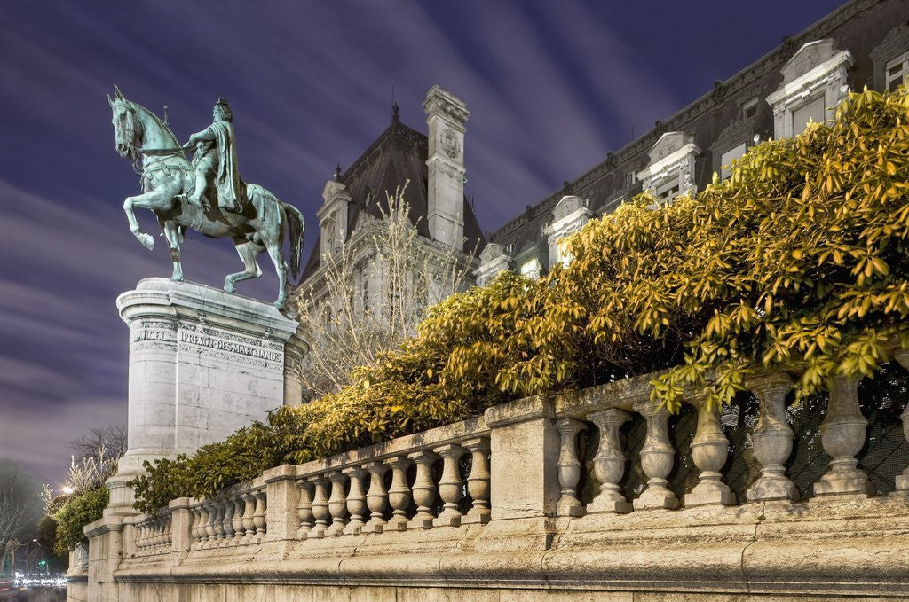 Detail of Equestrian Statue Outside Hotel de Ville by Anonymous