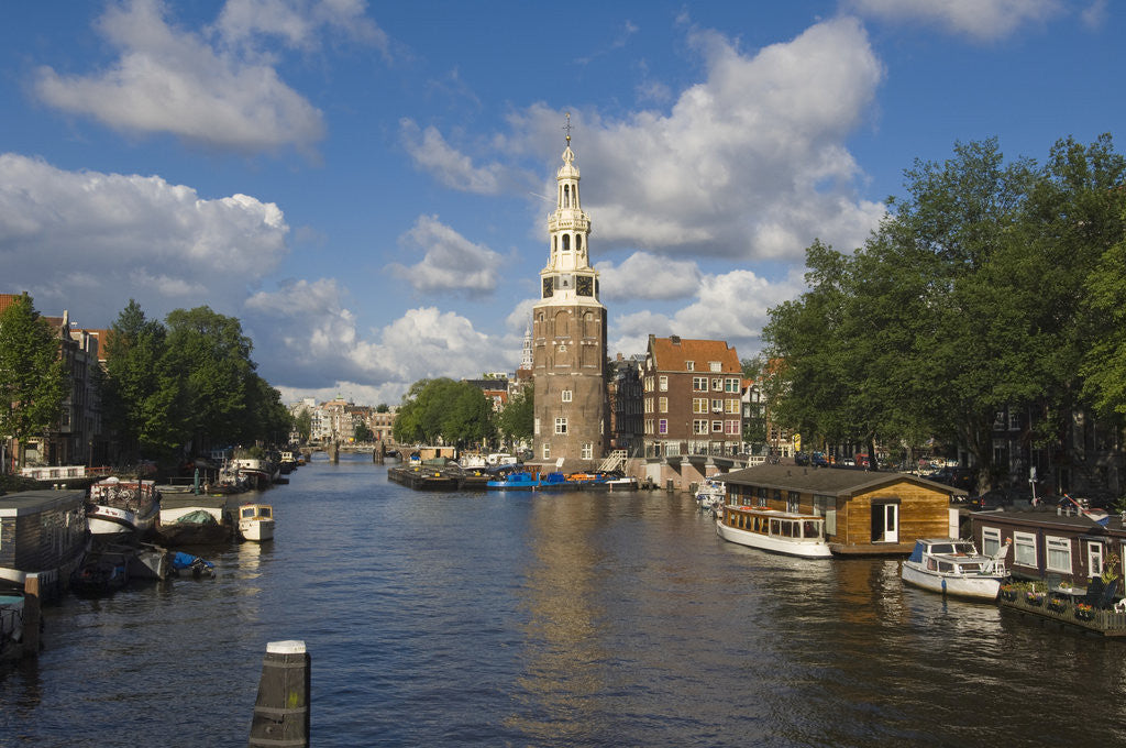 Detail of Montelbaanstoren and Canal by Anonymous