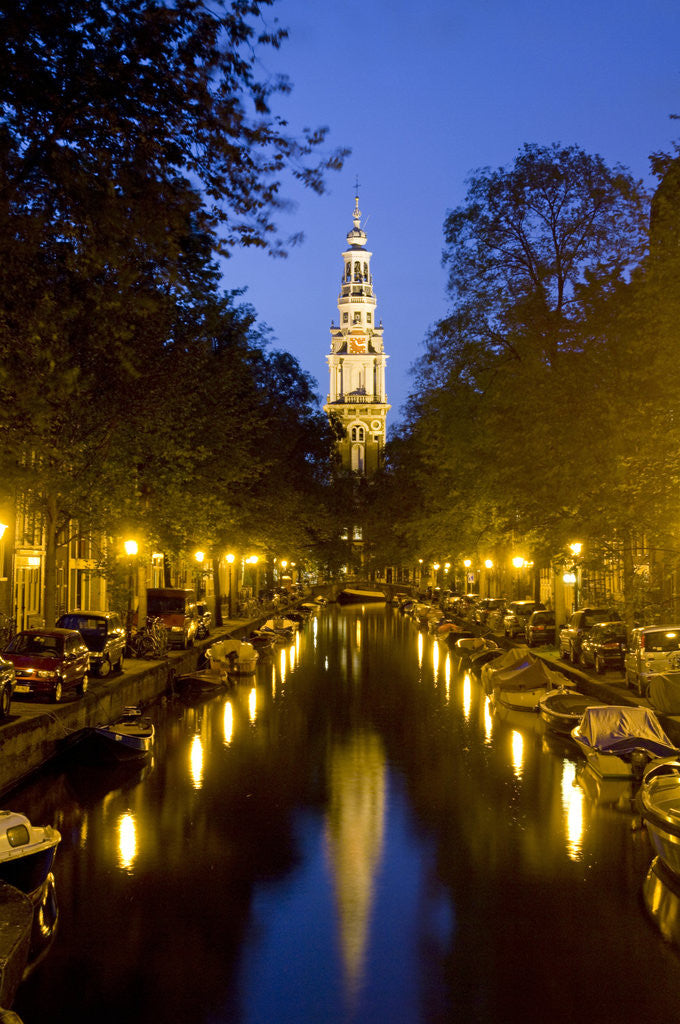 Canal and Zuderkerk Tower by Corbis