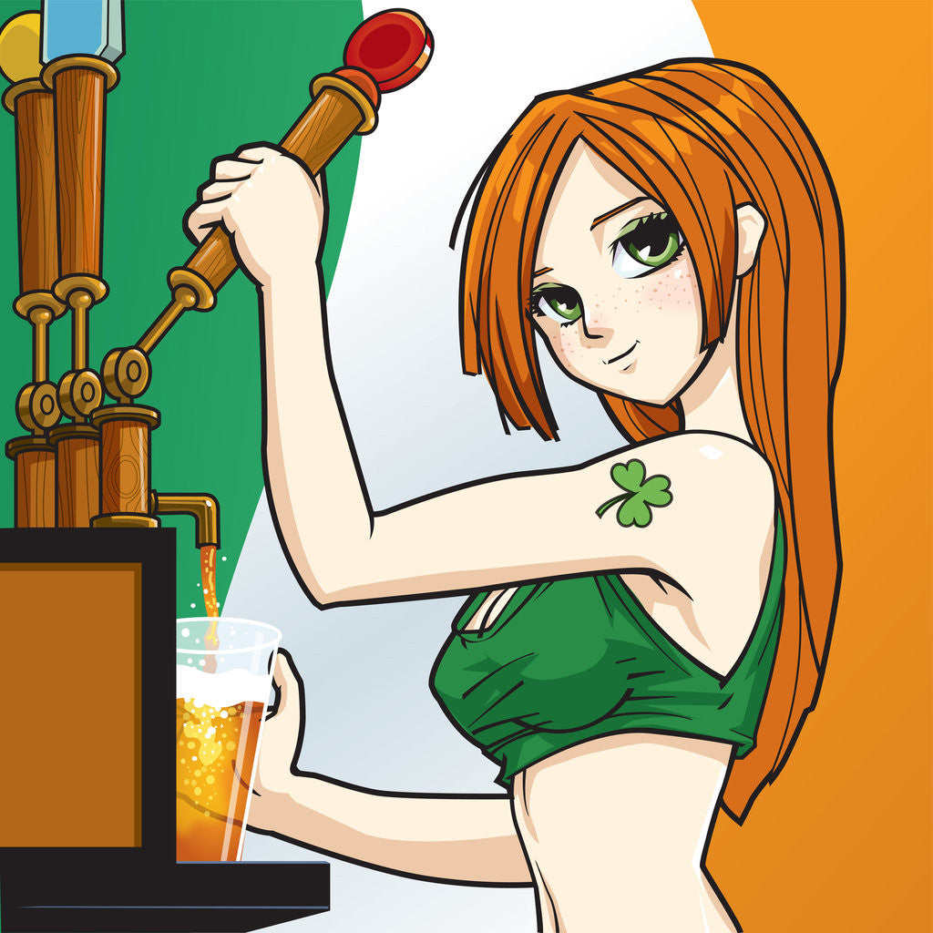 Detail of Irish barmaid by Anonymous