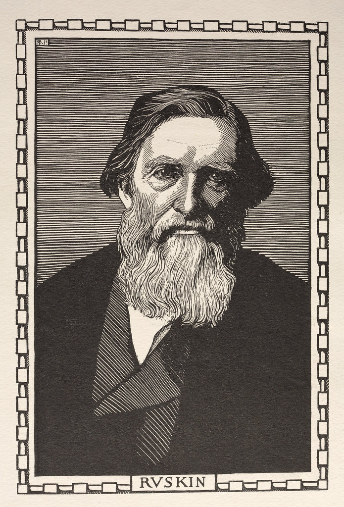 Detail of Portrait of John Ruskin by Anonymous