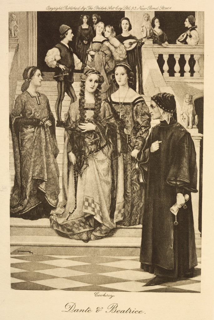 Detail of Illustration of Dante and Beatrice by Anonymous