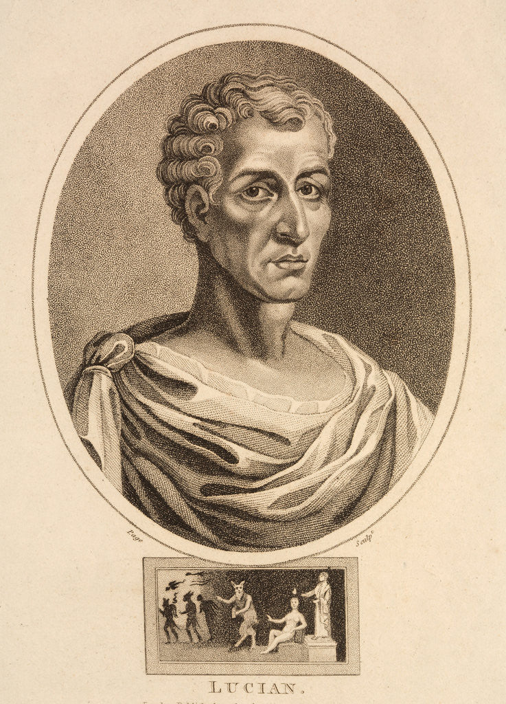Detail of Portrait of Lucian of Samosata by Anonymous