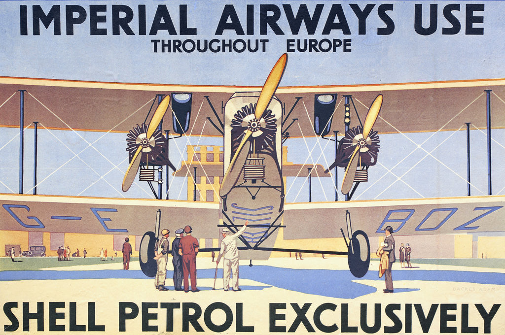 Detail of Imperial Airways Use Shell Petrol Exclusively Poster by Anonymous
