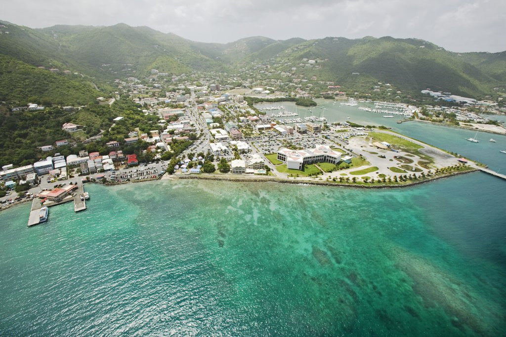 Detail of Road Town on Tortola in British Virgin Islands by Anonymous