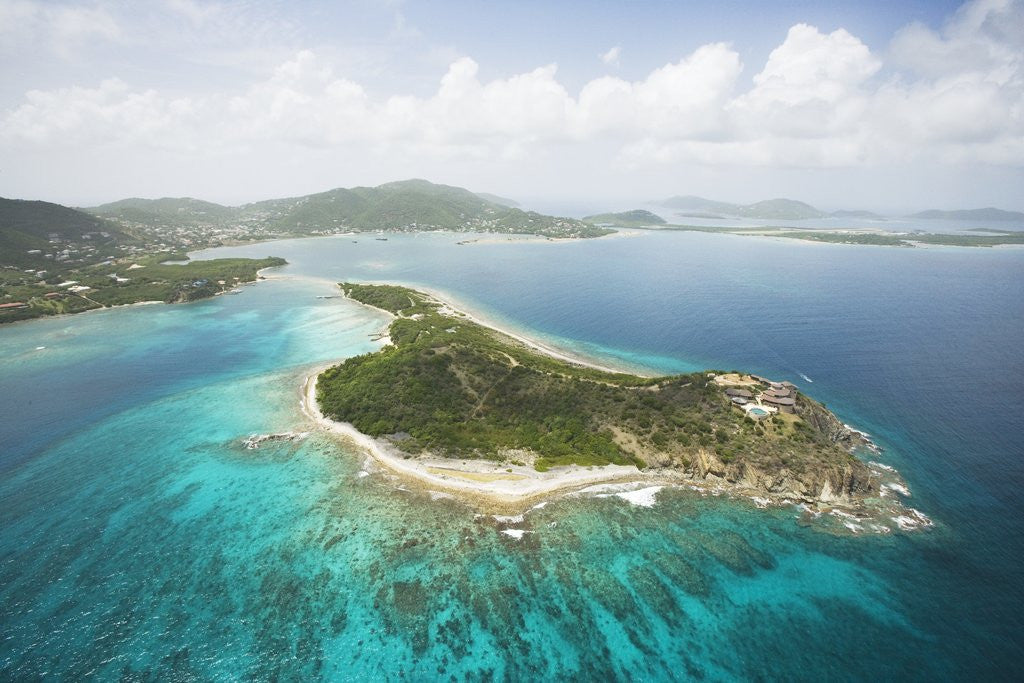 Detail of Buck Island and Tortola in British Virgin Islands by Anonymous