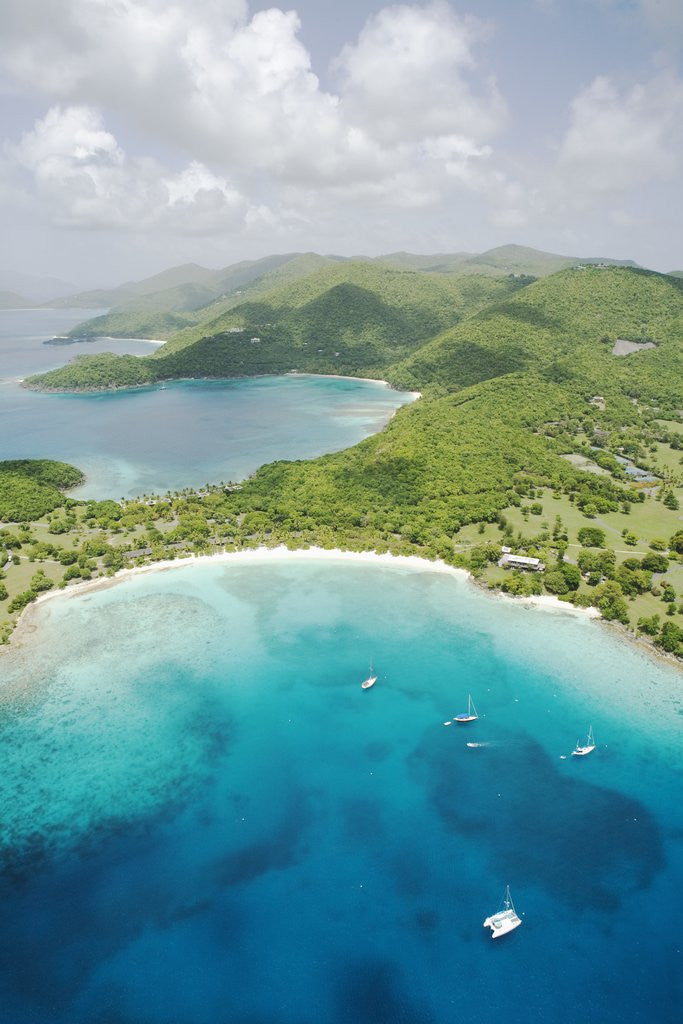 Detail of Aerial View of Caneel Bay and St. John by Anonymous