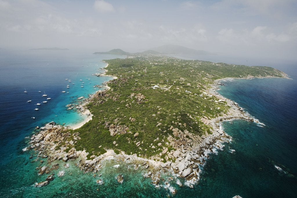Detail of Aerial View of Virgin Gorda by Anonymous