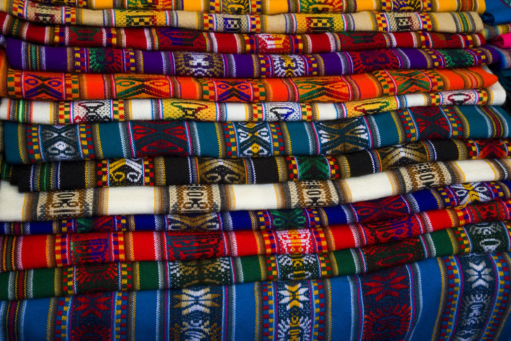 Detail of Woven Goods For Sale at Open Air Market by Corbis