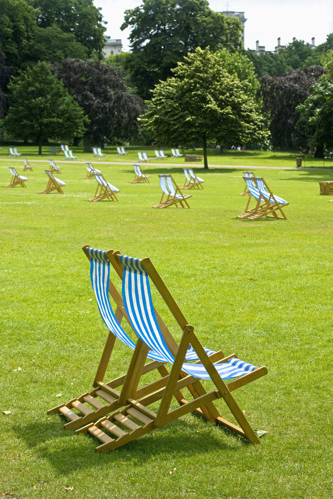 Detail of Deck Chairs in St. James Park by Anonymous