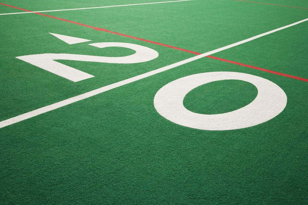 Detail of Twenty Yard Maker on Football Field by Anonymous