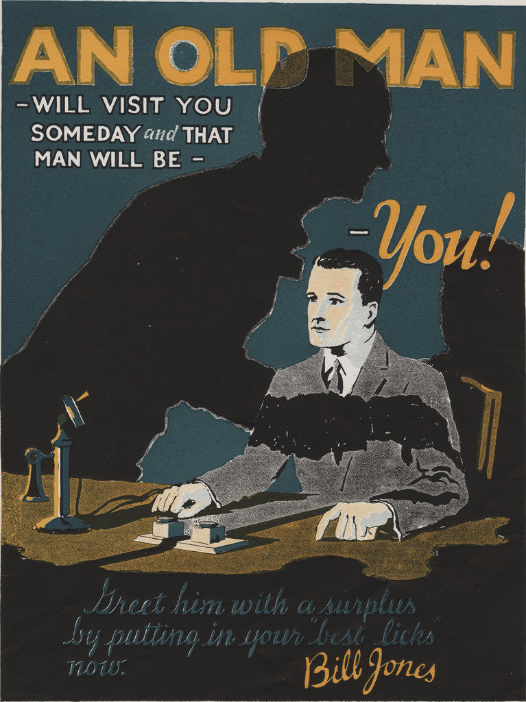 Detail of An Old Man Motivational Poster by Anonymous