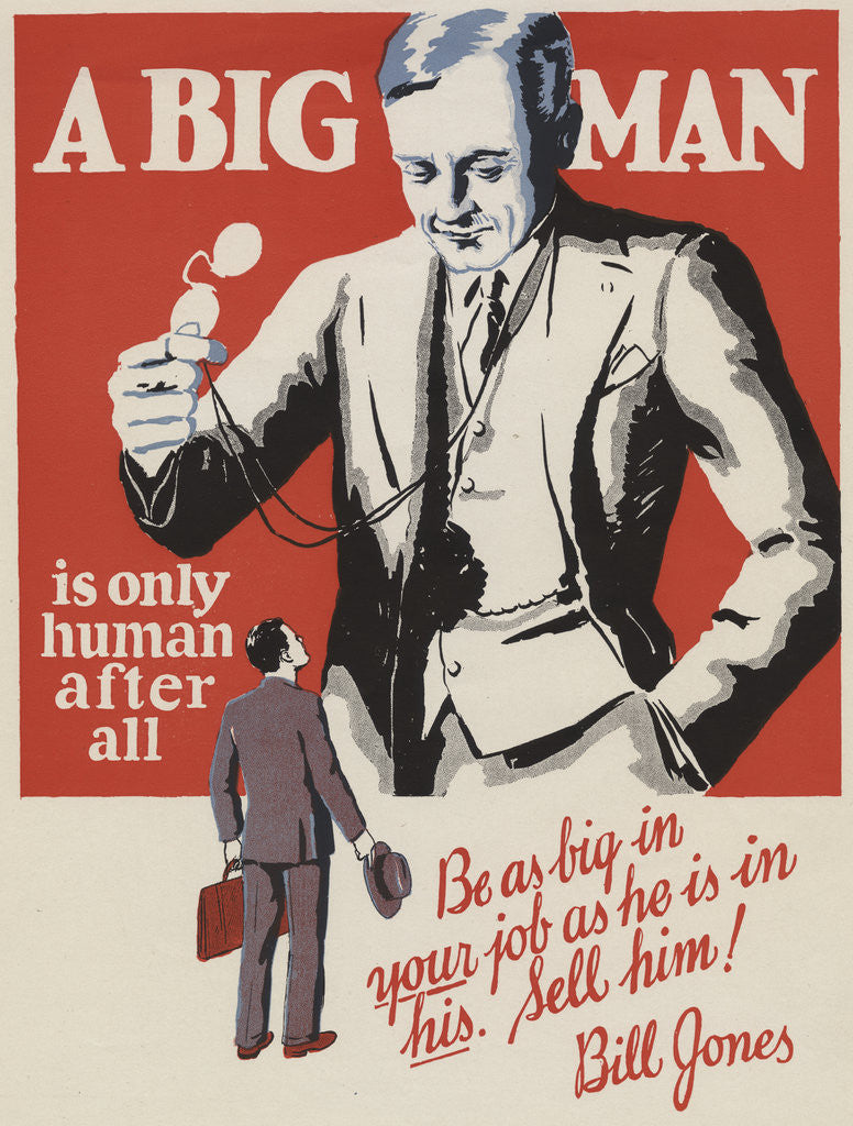 Detail of A Big Man Motivational Poster by Anonymous