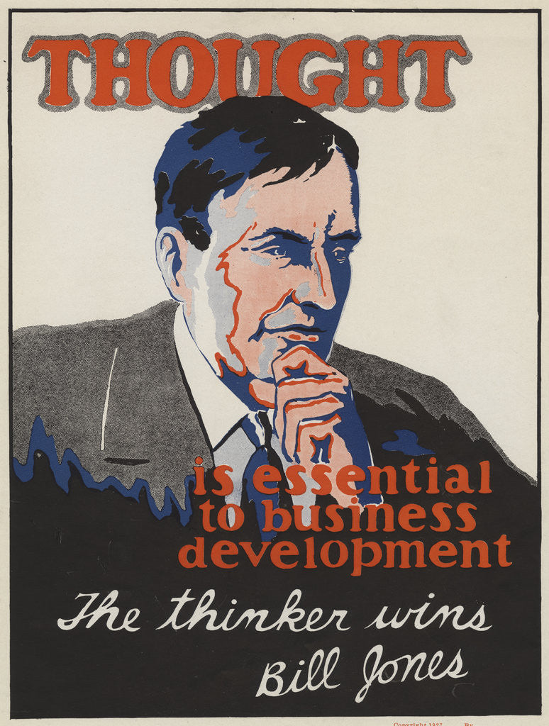 Detail of Thought Is Essential To Business Development Motivational Poster by Anonymous