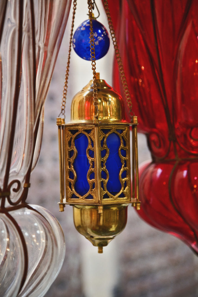 Detail of Glass Lamp Fixtures by Anonymous