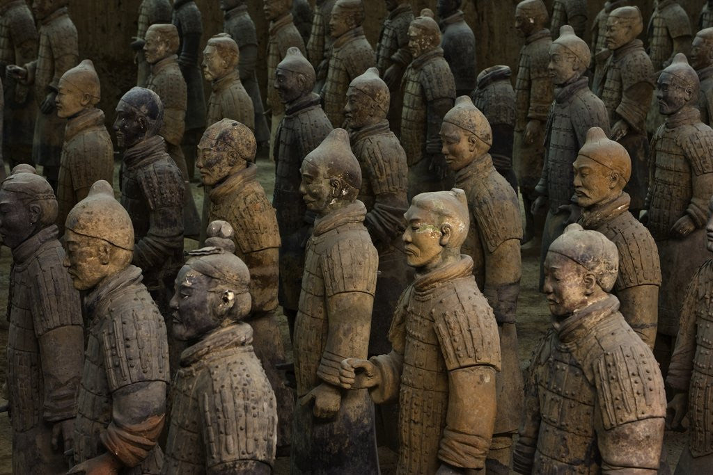 Detail of Terracotta Warrior Statues in Qin Shi Huangdi Tomb by Corbis