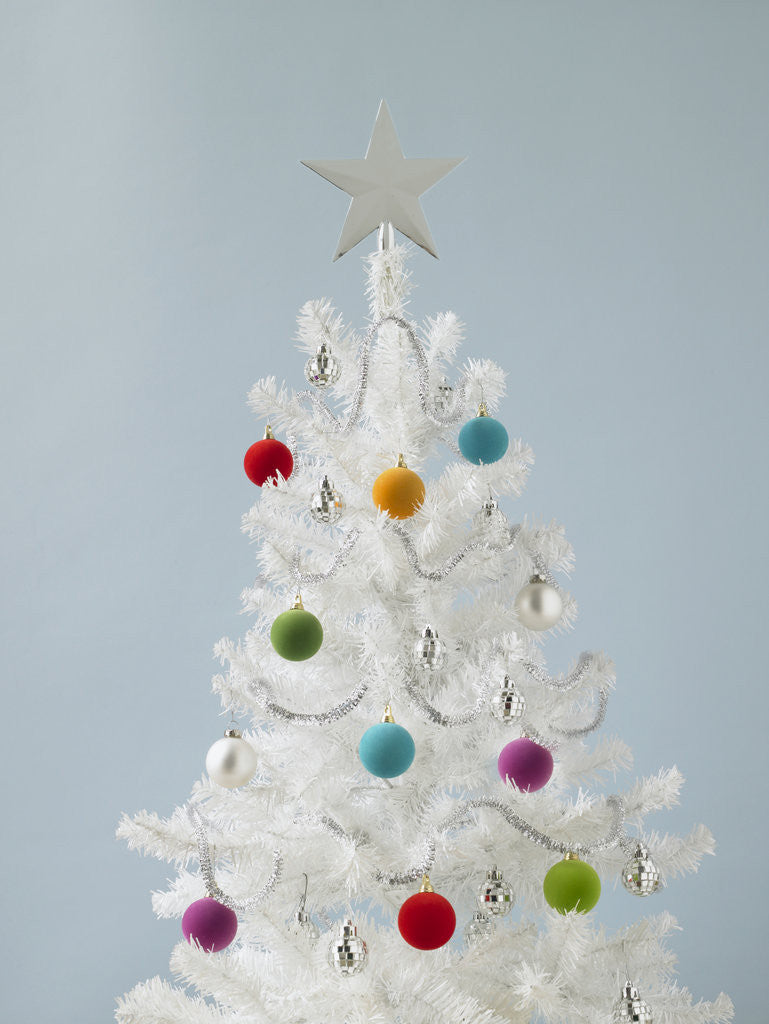 Detail of White Christmas tree by Anonymous