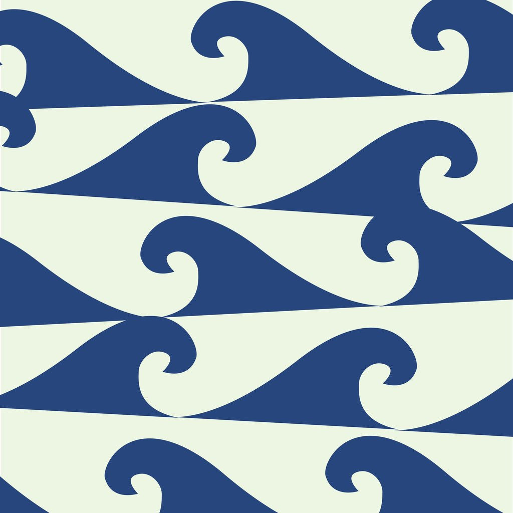 Detail of Blue Wave Pattern by Anonymous