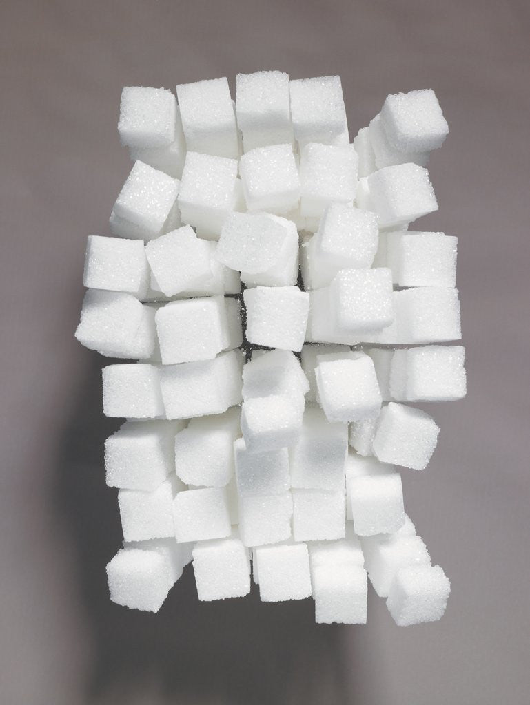 Detail of Stacks of sugar cubes by Anonymous