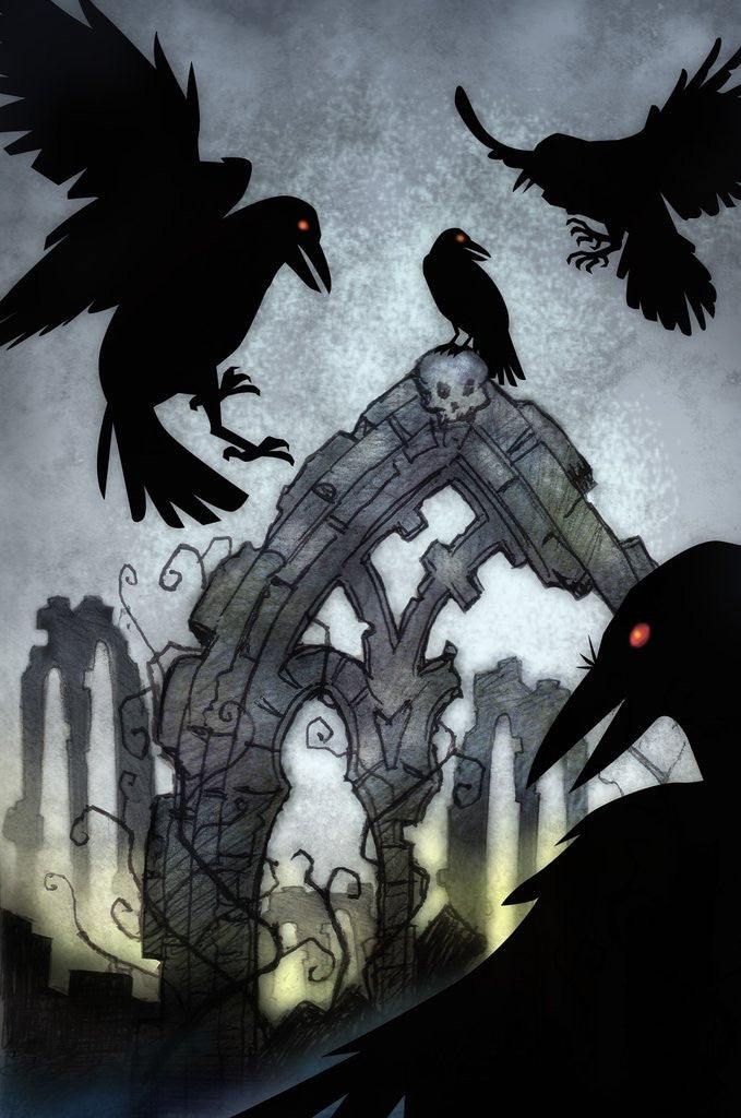 Detail of Crows by Anonymous