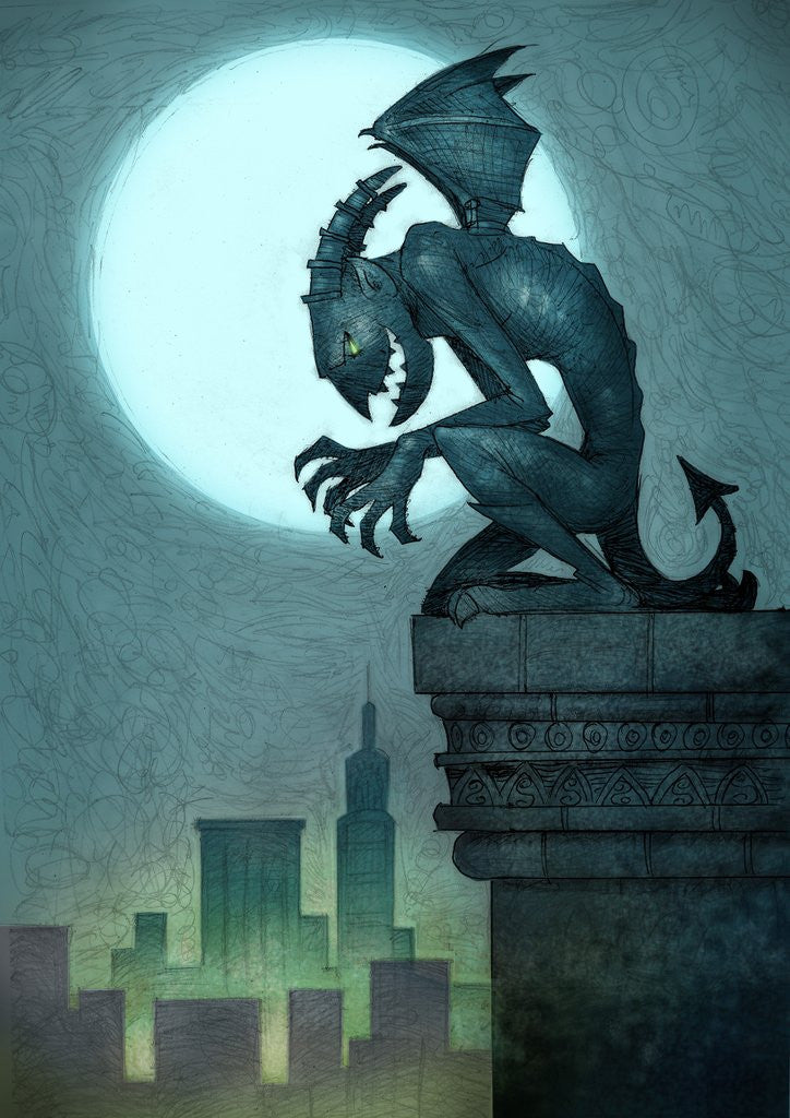 Detail of Gargoyle on ledge by Anonymous