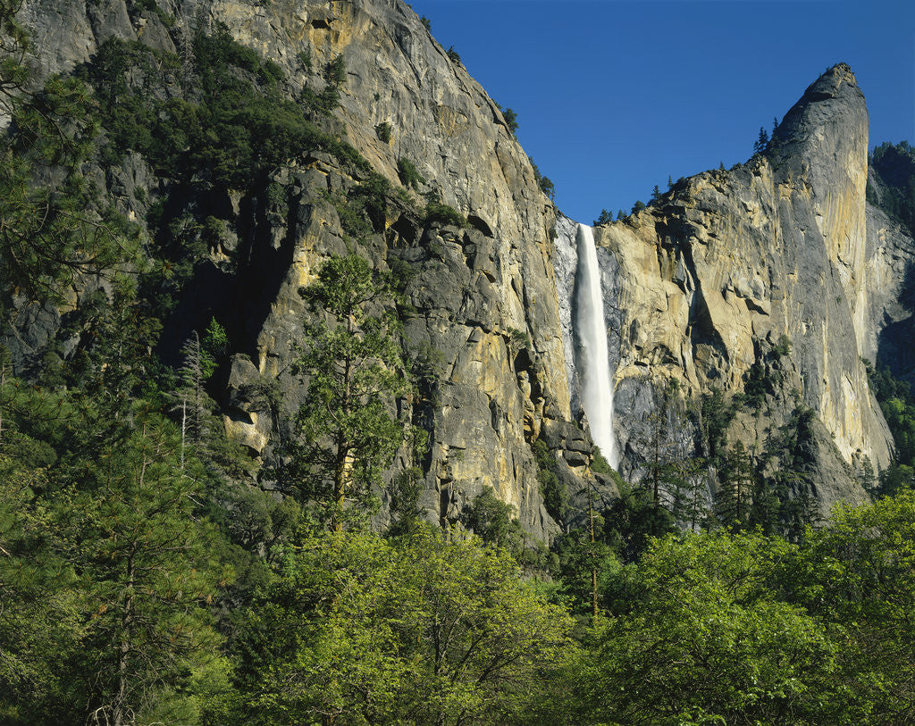 Detail of Bridalvail Falls in Yosemite National Park by Corbis