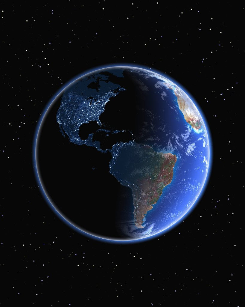 Detail of Electric Lights in the Western Hemisphere by Anonymous