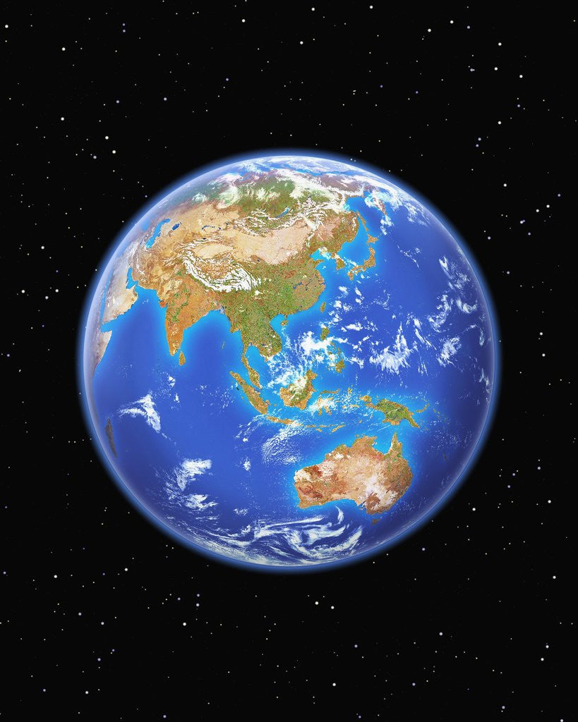 Detail of View of Asia and Australia from Space by Anonymous