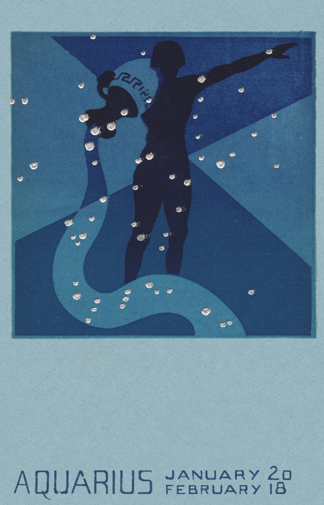 Detail of Aquarius Postcard by Paul Dubosclard