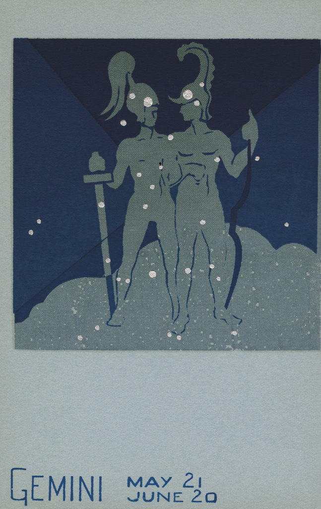 Detail of Gemini Postcard by Paul Dubosclard