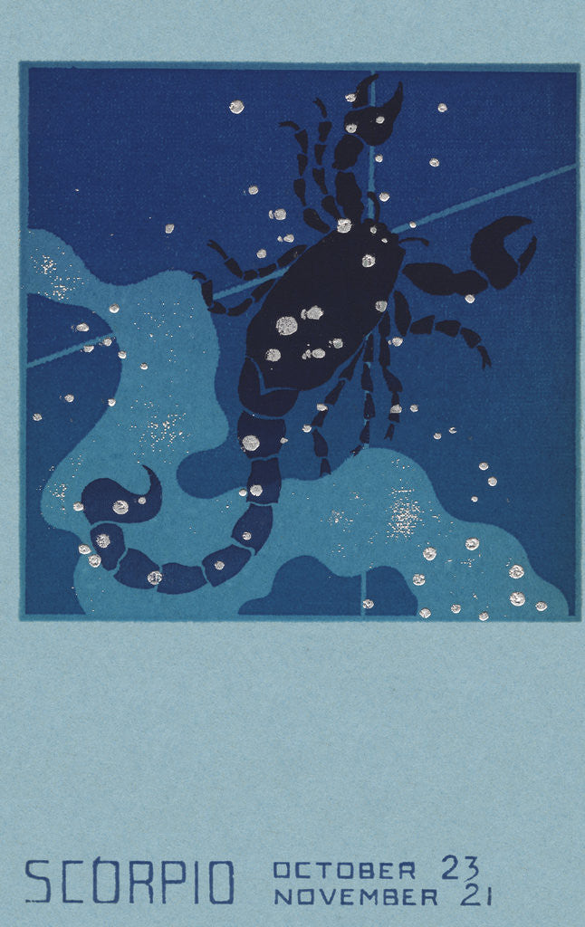 Detail of Scorpio Postcard by Paul Dubosclard
