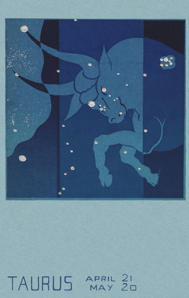 Detail of Taurus Postcard by Paul Dubosclard