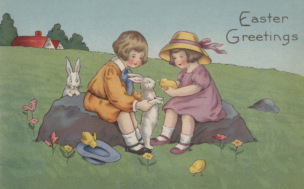 Detail of Easter Greetings Postcard by Anonymous