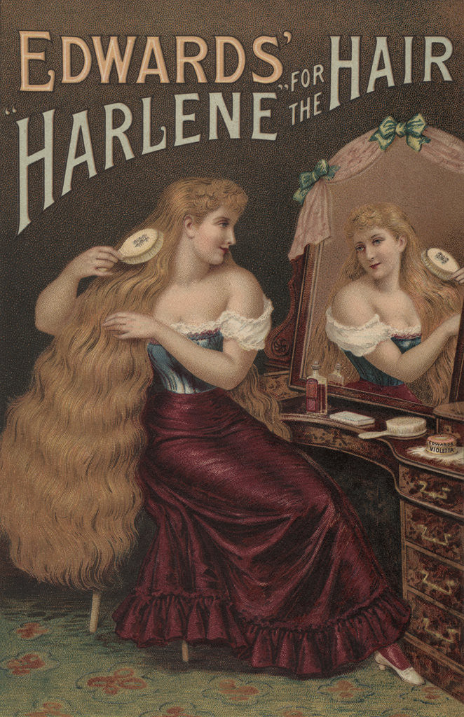 Detail of Edwards' Harlene for the Hair Illustration by Corbis