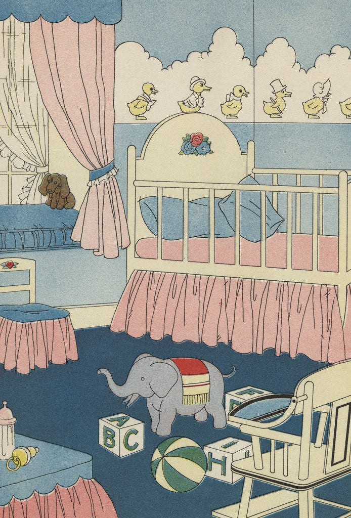 Detail of Illustration of Decorated Nursery by Corbis