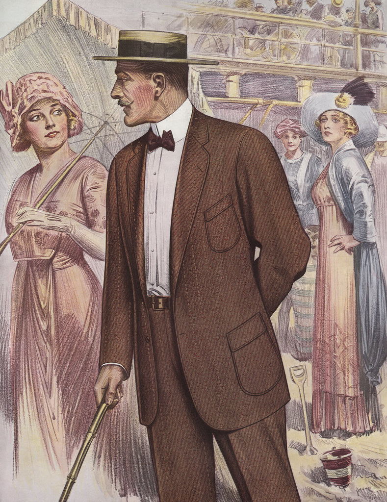 Detail of Royal Tailors Illustration of Man in Atlantic City by Anonymous