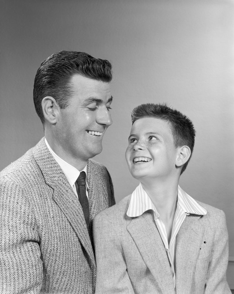 Detail of 1950s Father At Son Studio Portrait by Corbis