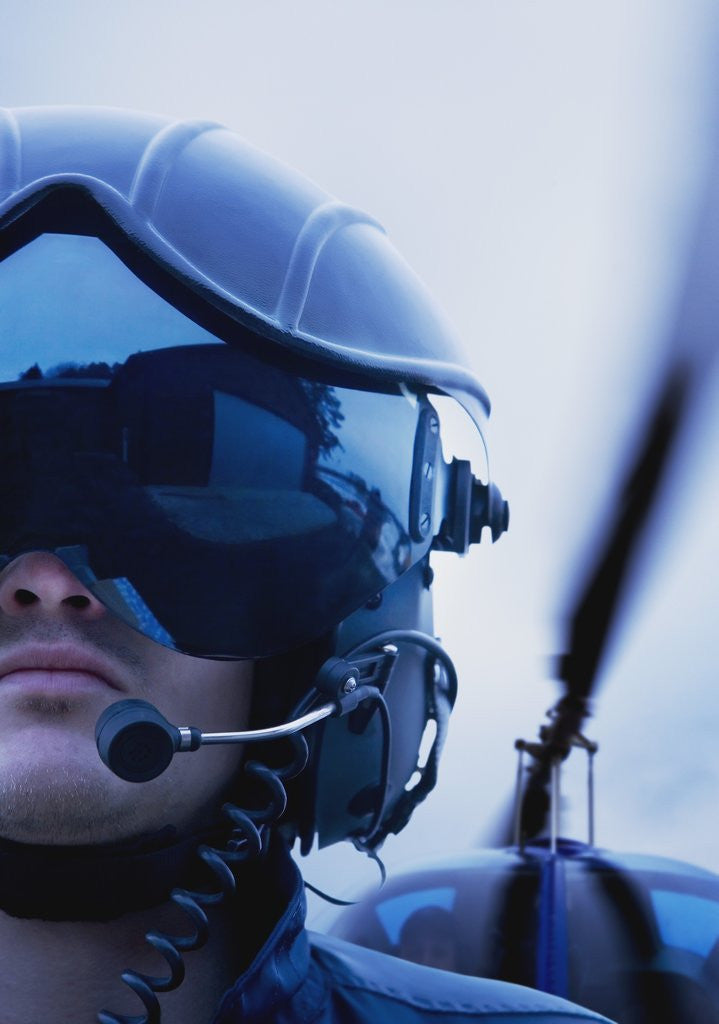 Detail of Helicopter Pilot by Corbis