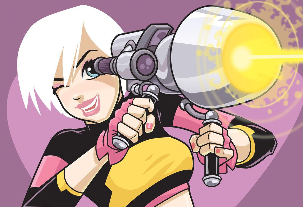 Detail of Girl with Blaster Gun by Anonymous