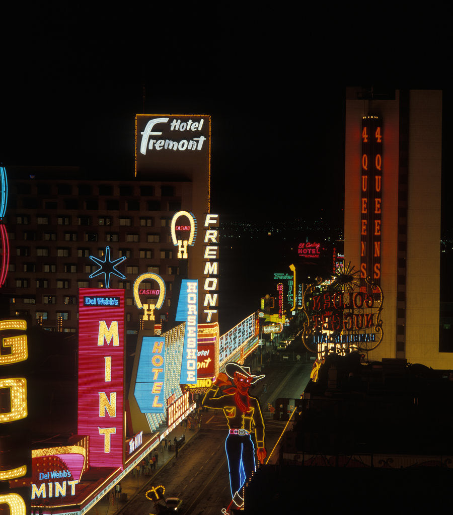 Detail of 1960s Las Vegas Fremont Street by Anonymous