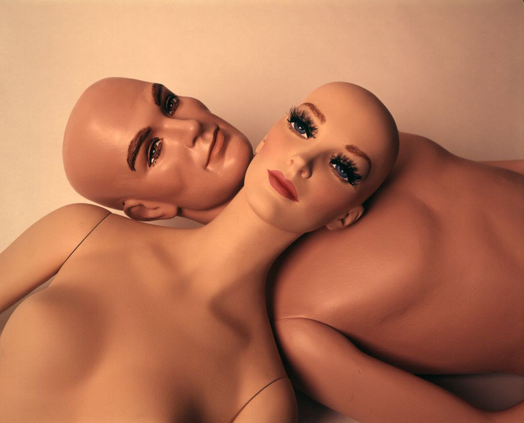 Detail of 1970s Couple Nude Man Woman Mannequins Models Dummies Fake Unreal People by Anonymous