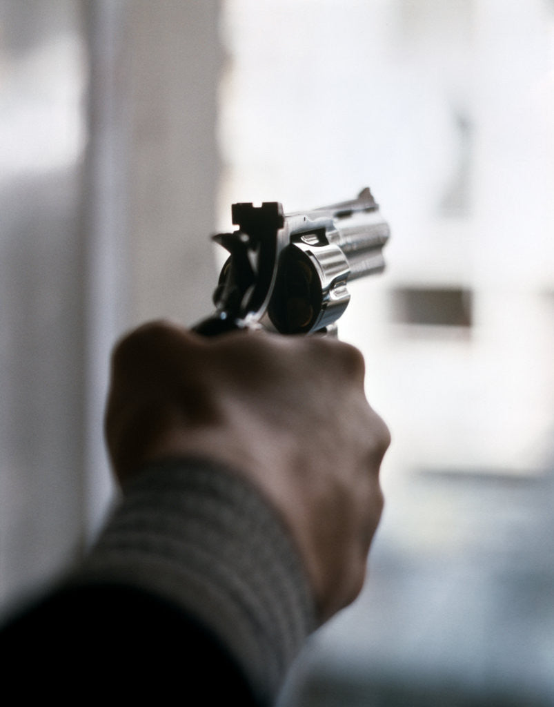 Detail of 1970s Hand Aiming Gun Revolver by Anonymous